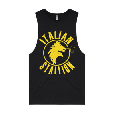 Rocky Balboa "Italian Stallion" Barnard Tank (Gold Text) Thumbnail