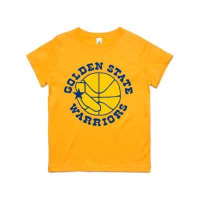 Golden State Warriors Old School Kids Tee (Blue Text) Thumbnail