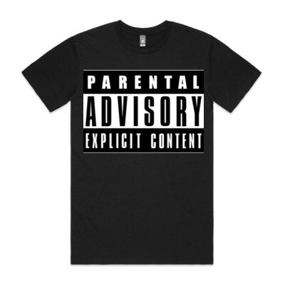 Parental Advisory Lyrics Tee (White Men Can't Jump - Billy Hoyle) - Grey Marle Tee Thumbnail
