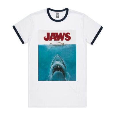 Jaws Movie Poster Tee | Ringer T-Shirt Thumbnail