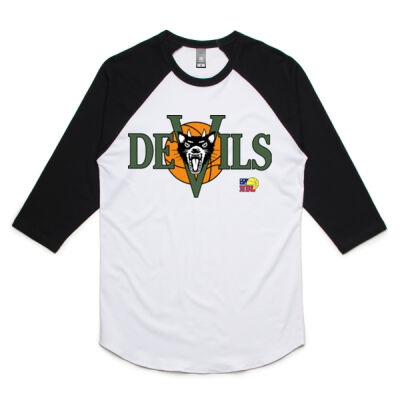 Hobart Devils (Green) - Raglan T-Shirt (Unisex) Thumbnail