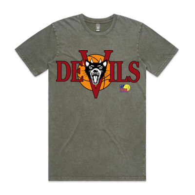 Hobart Devils (Red) - Stone Wash Staple Tee Thumbnail